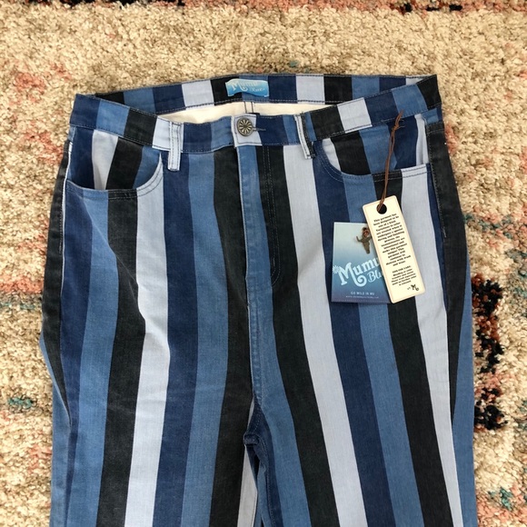 Show Me Your Mumu Berkeley zip up bells in indigo - Picture 4 of 13